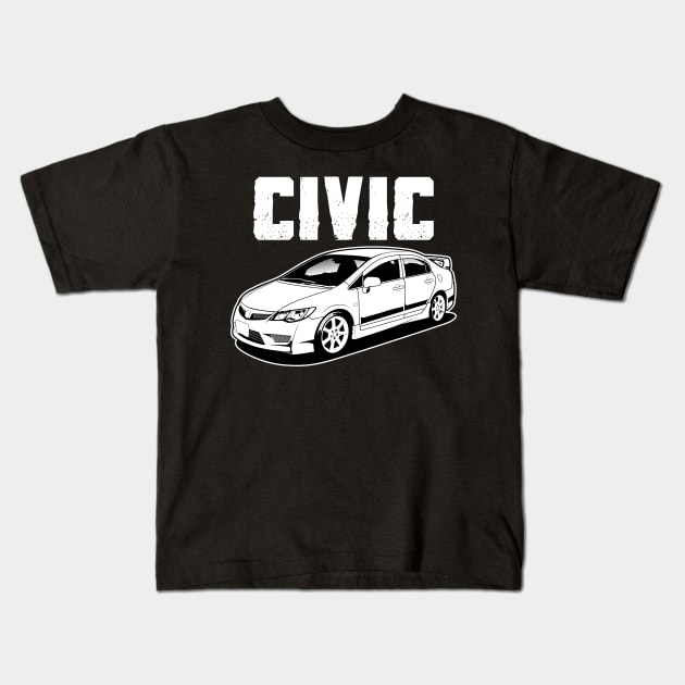 Civic Si FD2 (black) Kids T-Shirt by squealtires